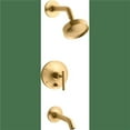 thumbnail image 1 of Kohler  Purist 35 deg Spout Single Function Shower Head with Rite-Temp Technology, Vibrant Brushed Moderne Brass, 1 of 7