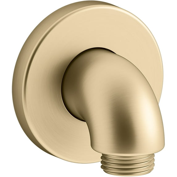 Kohler Purist Supply Elbow with Check Valve for Bathroom, Vibrant Brushed Moderne Brass