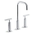 thumbnail image 1 of Kohler Purist Widespread Bathroom Sink Faucet with High Lever Handles and Gooseneck Spout, 1 of 2