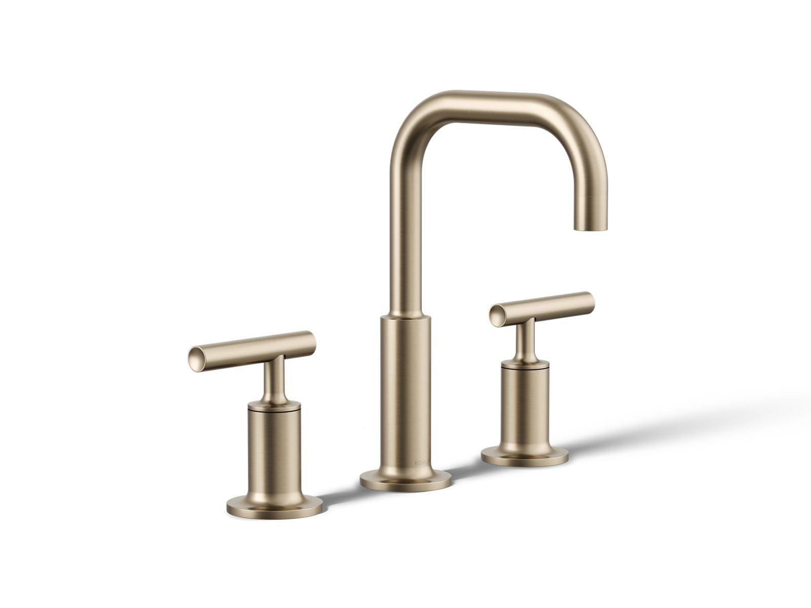 Purist® Widespread Bathroom Sink Faucet with Low Lever Handles, Vibrant Brushed Bronze
