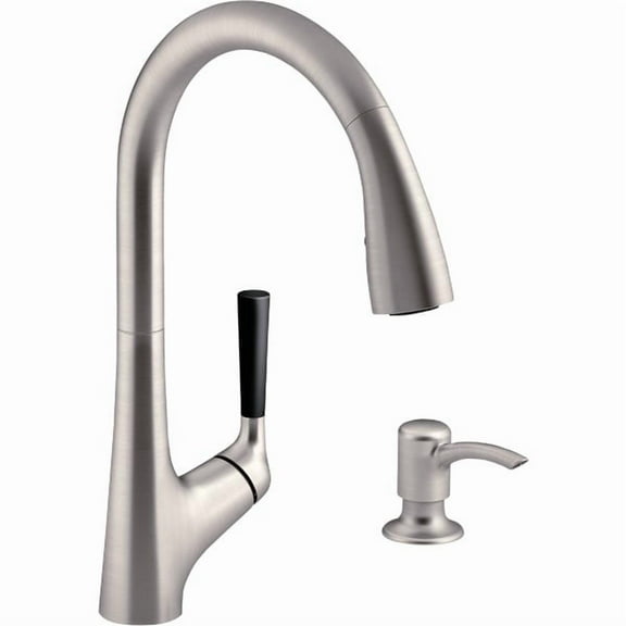 Kohler R562-SD-VS Vibrant Stainless Steel Malleco Pull-Down Kitchen Faucet Kit