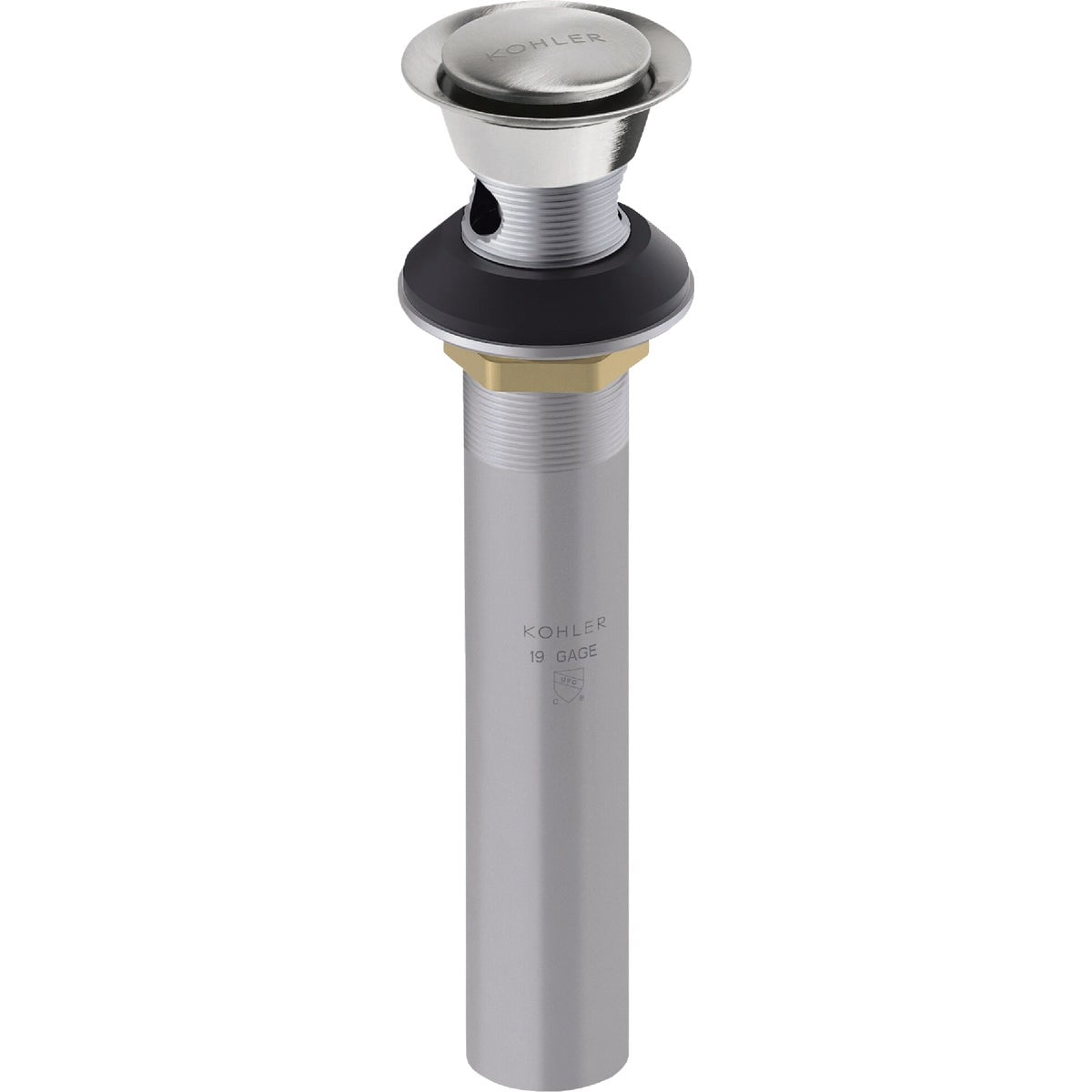 Kohler RH1464524-CP Clicker Drain with Overflow in Polished Chrome