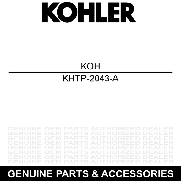 Kohler TP-2043-A Service Manual Kt17/19/21