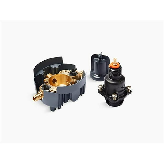 Kohler Rite-Temperature Valve Body & Pressure-Balance Cartridge Kit with Service Stops & PEX Expansion Connection