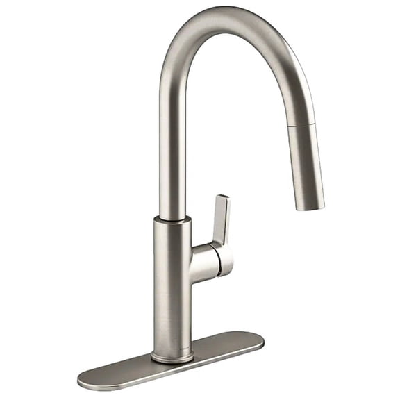 Kohler Rodean Pull-Down Kitchen Faucet Single Handle Sweep Spray Stainless