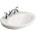 thumbnail image 1 of Kohler Serif Drop-In Bathroom Sink With 8 In. Widespread Faucet Holes, White, 1 of 4
