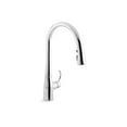 thumbnail image 1 of Kohler Simplice Single-Hole Or Three-Hole Kitchen Sink Faucet with 16-5/8" Pull-Down Spout, Docknetik Magnetic Docking System, and A 3-Function Sprayhead Featuring Sweep Spray, Polished Chrome, 1 of 7