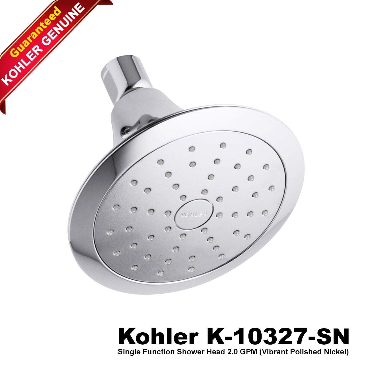 Polished Chrome Wall-Mounted Single-Function Showerhead