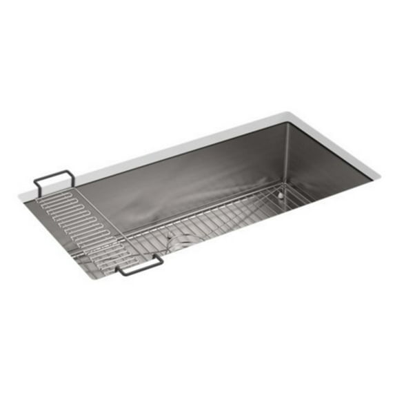 Kohler Strive K5283 Single Basin Undermount Kitchen Sink with Sink Rack