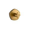 thumbnail image 1 of Kohler TS27043-3-2MB Occasion Rite-Temp Valve Trim with Cross Handle - Vibrant Brushed Moderne Brass, 1 of 2