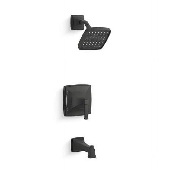 Kohler TS27403-4-BL 2.5 GPM Riff Rite-Temp Bath & Shower Faucet Trim Set - Matte Black