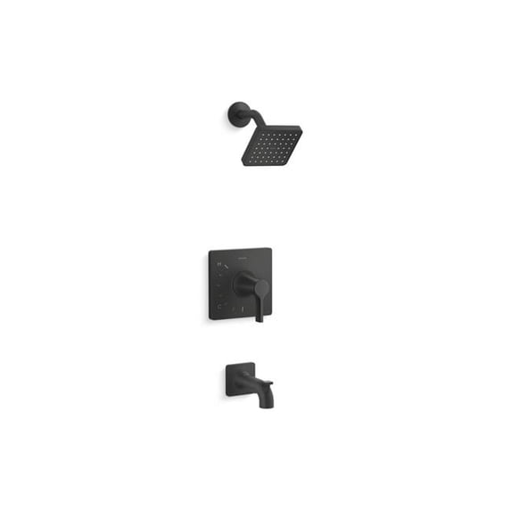 Kohler TS28127-4G-BL 1-Handle 1.75 GPM Venza Rite-Temp Bath & Shower Faucet Trim Set - Matte Black