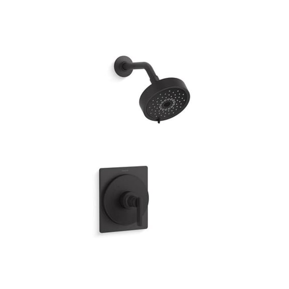 Open Box Kohler TS35916-4Y-BL 2.5 GPM Castia by Studio McGee Rite-Temp Shower Trim Kit - Matte Black