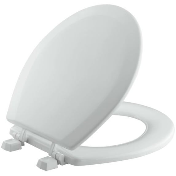 KOHLER K-4716-T-95 Triko Round-front Molded-Wood Toilet Seat, Ice Grey