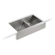 Kohler Vault K3945-NA Smart Divide Double Bowl with Apron Undermount Kitchen Sink