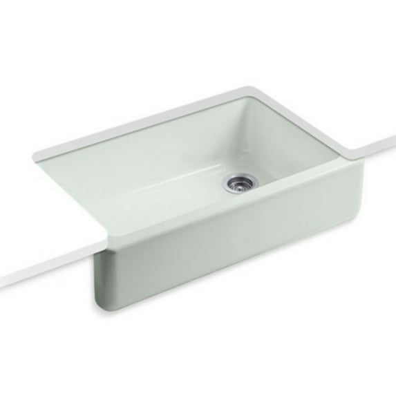 Kohler Whitehaven Self-Trimming K6489 Under-Mount Single Kitchen Sink with Tall Apron