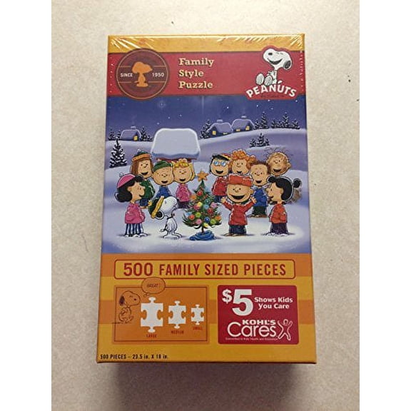 kohl's cares peanuts 500-pc.family stylejigsaw puzzle by kck