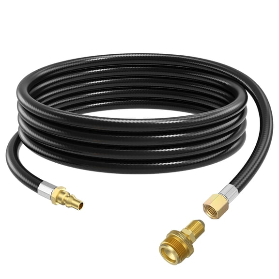 Kohree 12FT Propane Quick Connect Hose for RV to Gas Grill, Propane Converter Replacement for 1LB Throwaway Bottle Connects 1 LB Portable Appliance to RV 1/4" Female Quick Disconnect