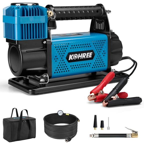 Kohree 12V Air Compressor Offroad, Heavy-Duty Truck Tire Inflator,Portable Air Pump 150 Psi Fast Inflation for Off-road Vehicle,4x4 Vehicle,Truck,SUV,RV,ATV