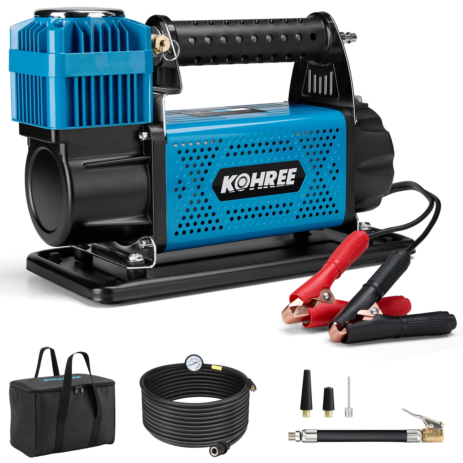 Kohree 12V Air Compressor Offroad, Heavy-Duty Truck Tire Inflator,Portable Air Pump 150 Psi Fast Inflation for Off-road Vehicle,4x4 Vehicle,Truck,SUV,RV,ATV