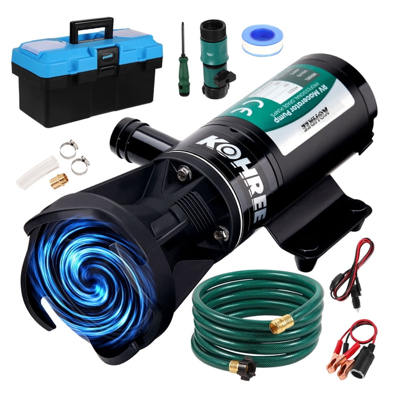 best fish box macerator pump Whale Gulper Grouper MK1 (24V) - Fishbox Discharge Pump. No Filter, No Clogging, No motor Burn Out free pumping Camco 39040 Rhino RV Sewage