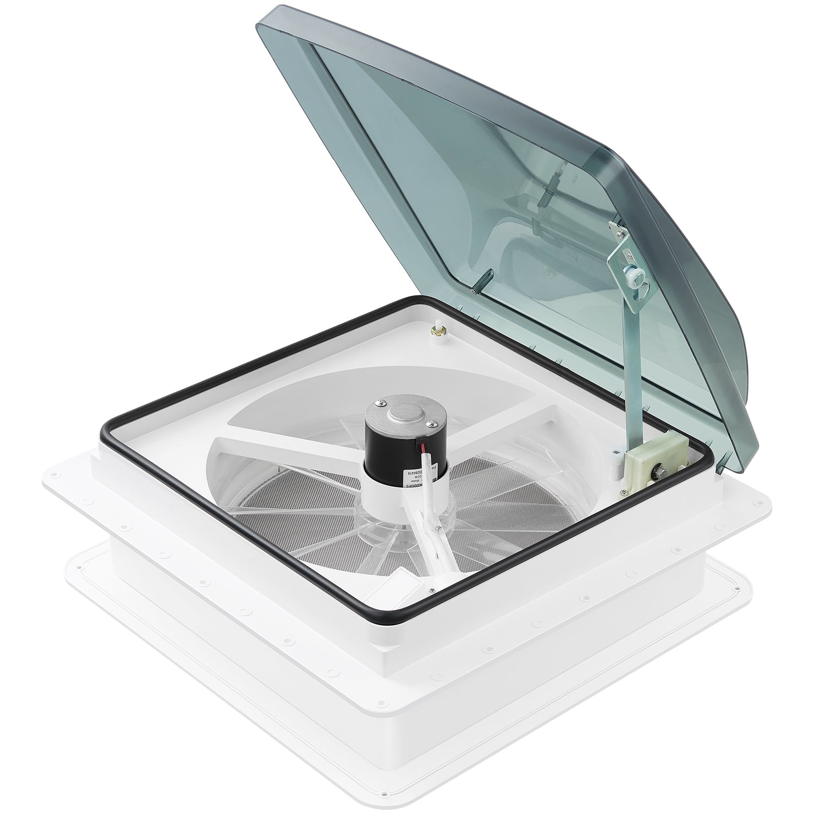 Kohree 12V 14" RV Roof Vent Fan, Manual Adjustable Super Quiet 10 Speed Reversible Air Ventilation RV Exhaust Fan with 10 Blades for Camper Trailer Bathroom