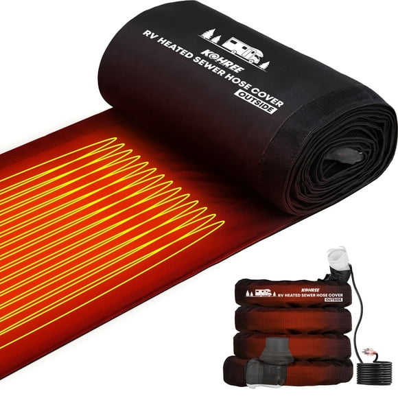 Kohree 15FT RV Heated Sewer Hose Sleeve ,Avoid Freezing at -45°F RV Heated Sewer Hose for Rv/Camper in Winter