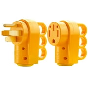 Kohree 2 Pack RV Plug 50 Amp Male and Female Plug Set, 125/250V Receptacle Plug,NEMA TT-30R for RV Camper Trailer