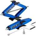 thumbnail image 1 of Kohree 2-Pack 9500lbs RV Scissor Jacks,Heavy Duty RV Trailer Camper Stabilizer Leveling with Crank Handle & Drill Bit,4-24" Adjustable Height,Blue, 1 of 10