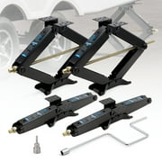 Kohree 24" 9500lbs RV Trailer Stabilizer Leveling Scissor Jacks with Crank Handle and Drill Bit,Set 4