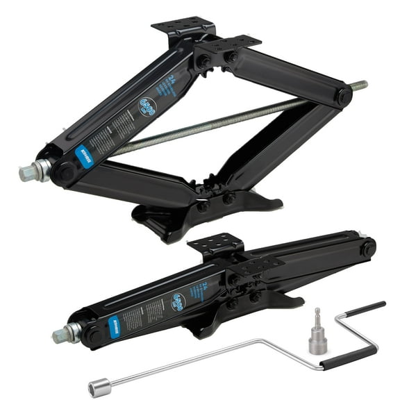Kohree 24 in Camper RV Trailer Stabilizer Leveling Scissor Jacks with Handle and Drill Socket, 6500 lbs, Set of 2