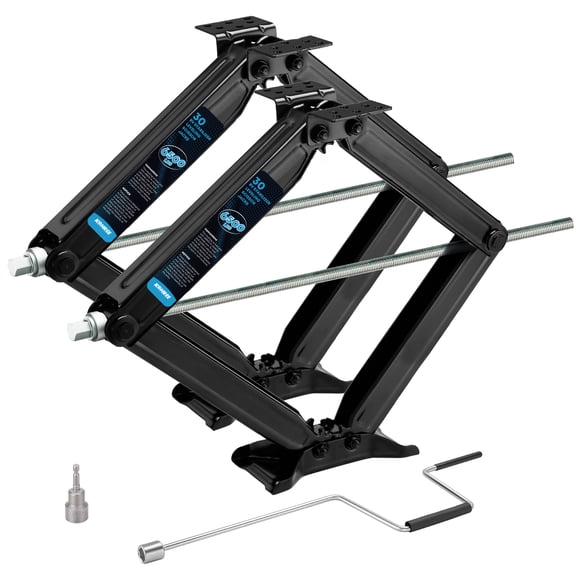 Kohree 6500lb 30inch RV Scissor Jacks RV stabilizer , Heavy Duty RV Camper Stabilizer Jacks w/Crank Handle and Drill Socket,Set 2