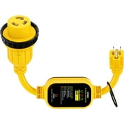 Kohree 30 Amp to 50 Amp RV Adapter with Surge Protection, 8000 Joules RV Surge Protector with LED Power Indicato for Camper Trailer, NEMA TT-30P to NEMA 14-50R