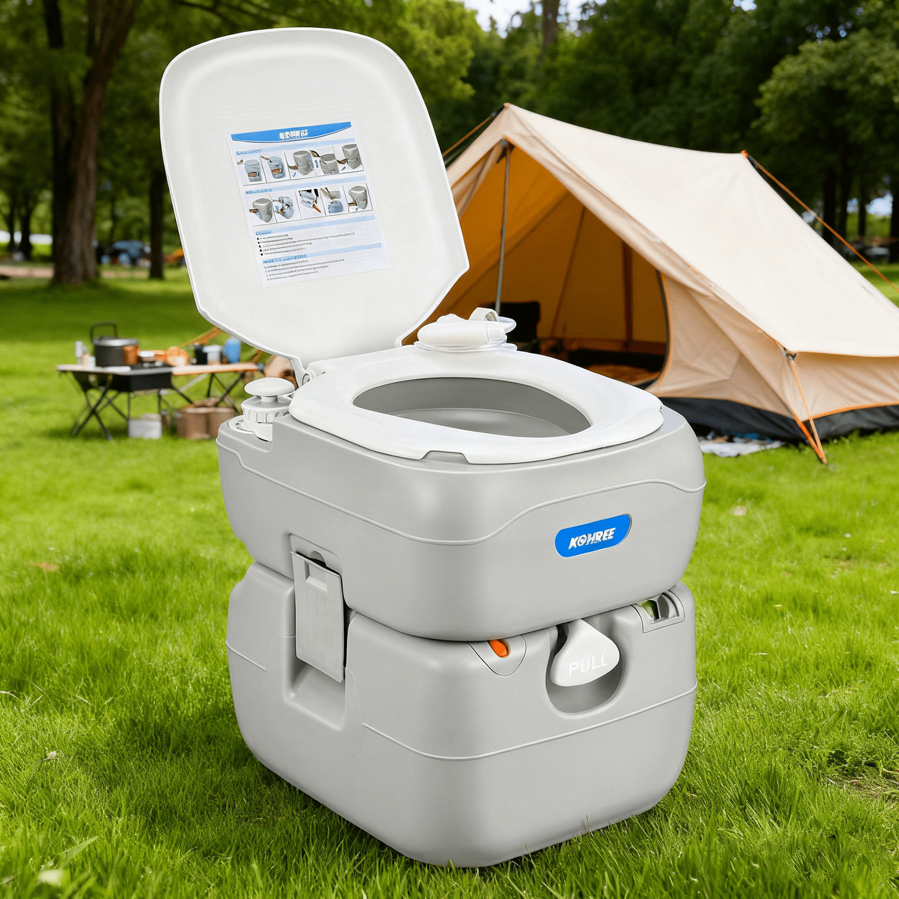 Walmart promo code:  Kohree 5.8 Gallon Portable Toilet,with Level Indicator Detachable Holding Tank,Carry Handle for RV Camper Boat Home Use