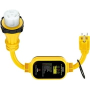 Kohree 50 Amp to 110V RV Adapter with Surge Protection, 8000 Joules 50 Amp to 15 Amp RV Adapter with Twist Lock, Circuit Analyzer w/LED Indicators, 21" for Camper Travel Trailer