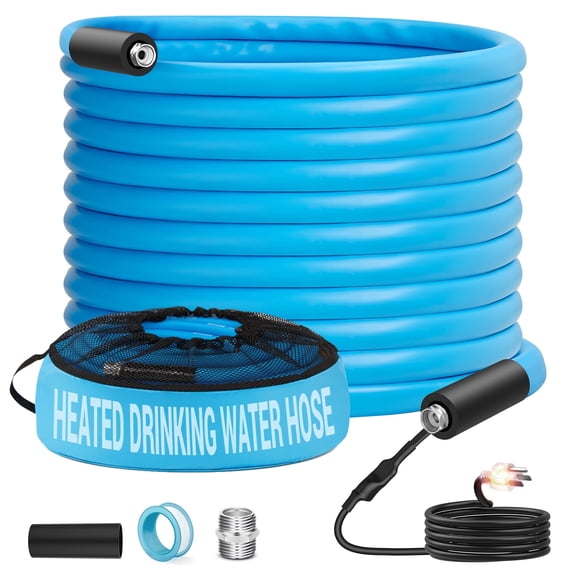 Kohree 50 FT Heated Water Hose with Storage Bag for RV,Drinking Water Hose Antifreeze to -40℉ for Trailer,Truck,Garden