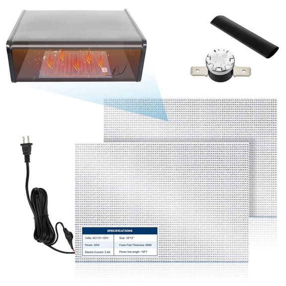 Kohree RV Holding Tank Heater Pad Use with Up to 50 Gallons Fresh Water, AC 110-125V 12" x 18" Holding Tank Heating Pad with Thermostat Auto (2 Pack )