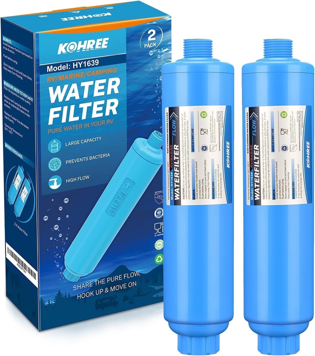 Walmart daily deals:  Walmart Black Friday Deals 2025 - Kohree RV Inline Water Filter, Reduces Chlorine, Bad Taste, Odor, 2-Pack