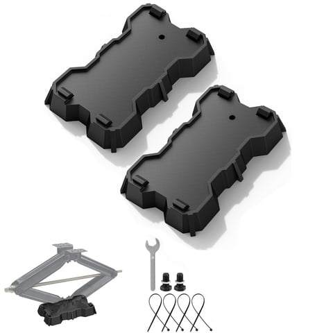 Kohree 2 Pack RV Stabilizer Jack Pads, 10000 lbs Load Capacity,RV Leveling Scissor Jack Block for Travel Trailer Camper 5th Wheels, 9.9x5.5 inch, Black