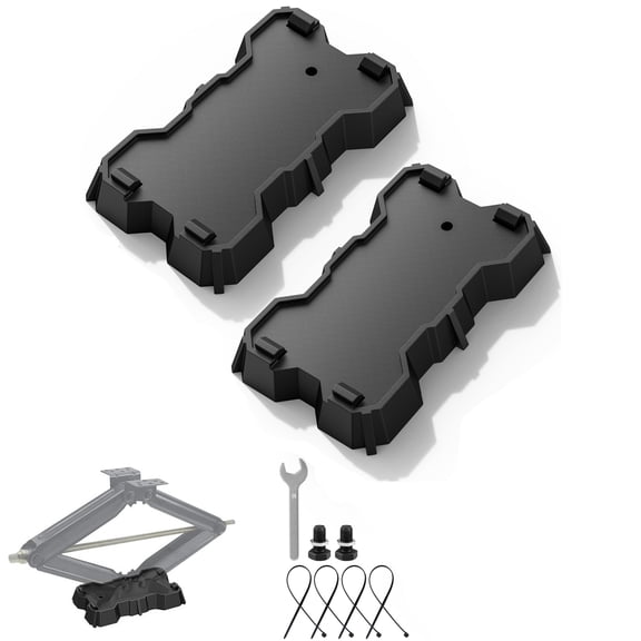 Kohree 2 Pack RV Stabilizer Jack Pads, 10000 lbs Load Capacity,RV Leveling Scissor Jack Block for Travel Trailer Camper 5th Wheels, 9.9x5.5 inch, Black