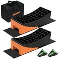 thumbnail image 1 of Kohree RV Leveling Blocks ,Up to 35000 LBS, Camper Leveling Blocks with Chocks, Anti-Slip Mats, Carry Bag, RV Leveling System for Travel Trailers, 4" Max Leveling Height, 2 Packs, Orange, 1 of 10