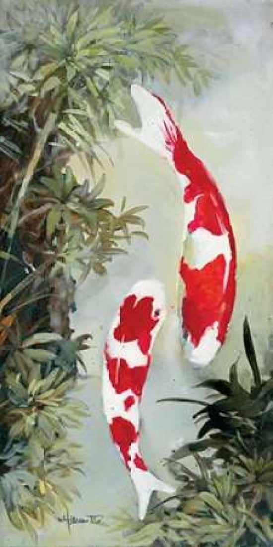 Koi 2 Canvas Art - Willem Haenraets (24 x 48)