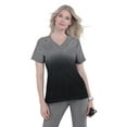 thumbnail image 1 of Koi Basics Womens Ombre Scrub Top-Heather Platinum Grey/Black-Small, 1 of 2