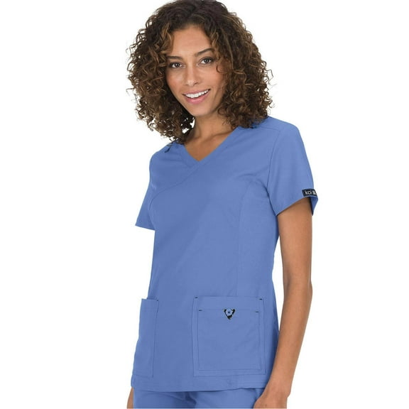 Koi Becca V Neck Scrub Top, True Ceil, XL