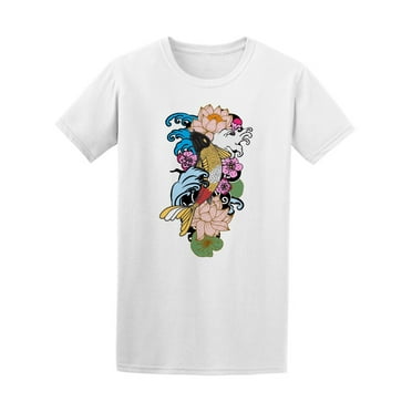 Koi Carp Japanese Tattoo Style T-Shirt Men -Image by Shutterstock, Male Small