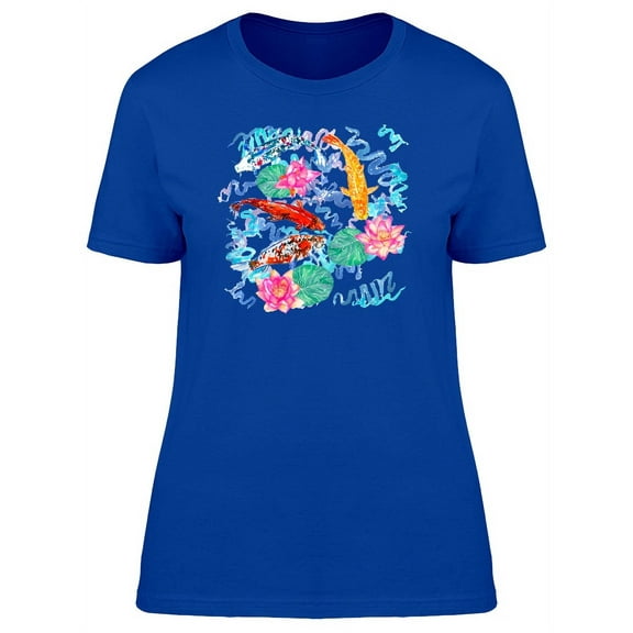 Koi Carp & Plants T-Shirt Women -Image by Shutterstock, Female Medium