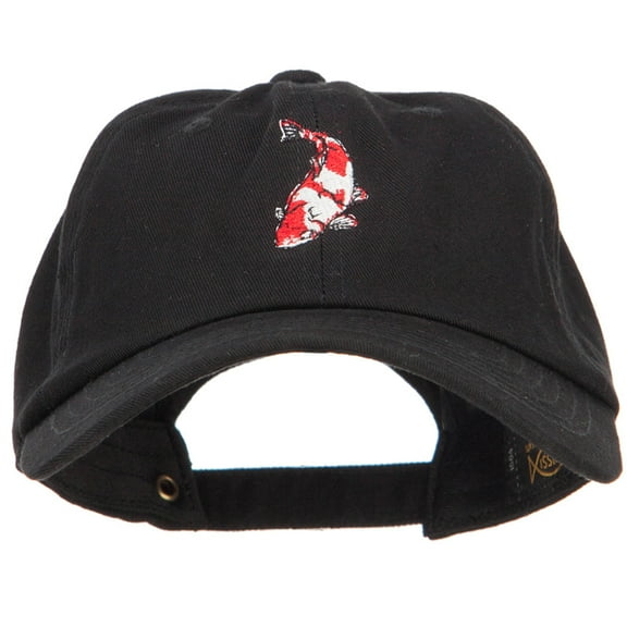 Koi Embroidered Unconstructed Cap - Black OSFM