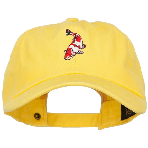 Koi Embroidered Unconstructed Cap - Yellow OSFM