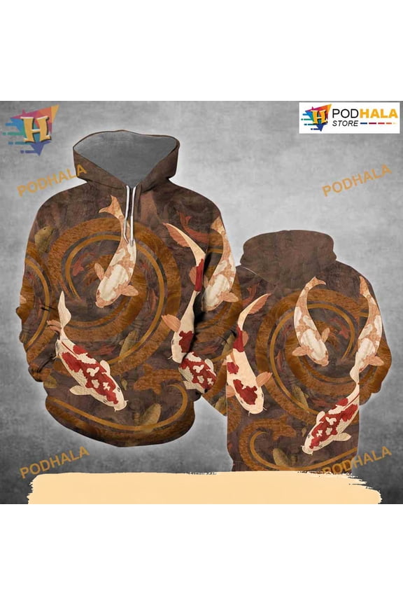 Koi Fish All Over Printed 3D Hoodie T-Shirt