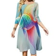 thumbnail image 1 of Koi Fish Colorful Womens Summer Dress Tie Back A Line Flare Dress, 1 of 9